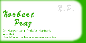 norbert praz business card